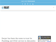 Tablet Screenshot of dwyerplumbing.com